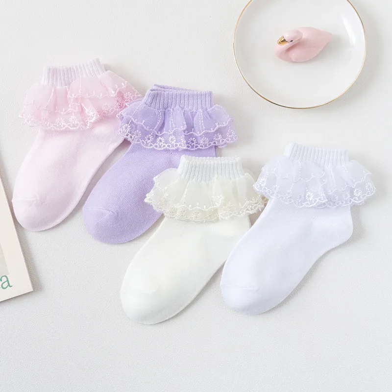 Kids White Lace Socks Lace Socks