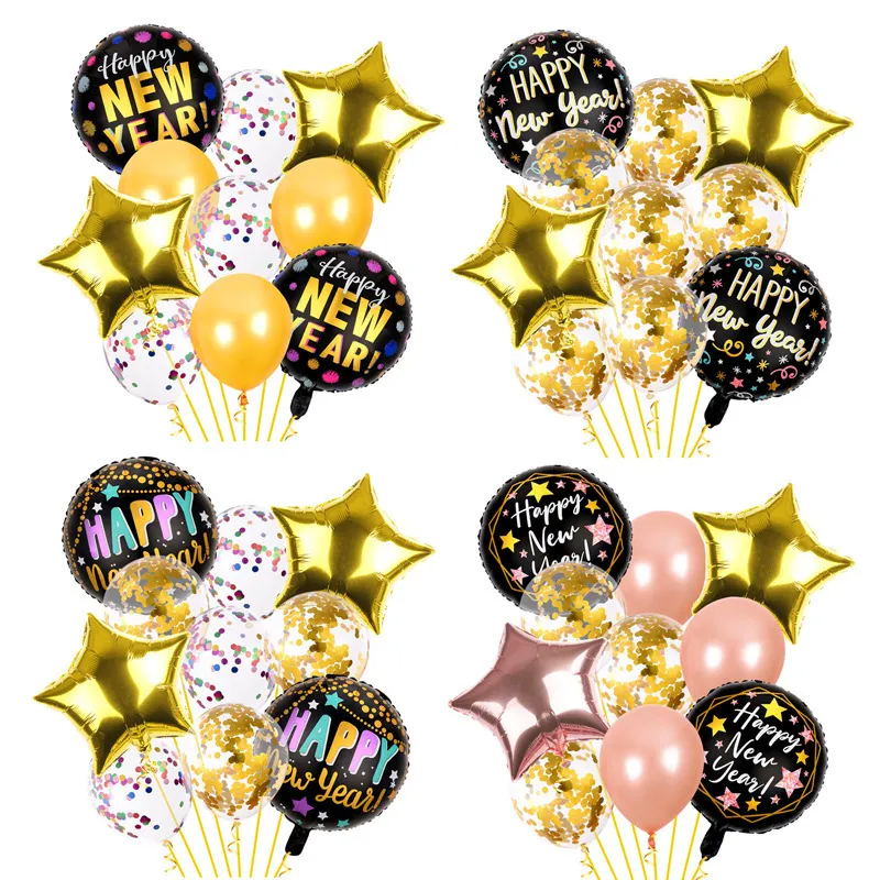 (Buy 1 Get 1) 2024 Happy New Year Party Decoration Balloon Set