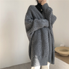 Women Fashion Winter Solid Color Knitted Sweater Coat