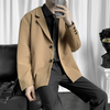 Men Casual Gentle Long Sleeve Lapel Single-Breasted Solid Color Blazer