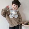 (Buy 1 Get 1) Kids Unisex Autumn Winter Basic Versatile Cute Plush Cartoon Bear Pattern Scarf