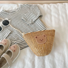 Kids Girls Fashion Sweet Cute Straw Woven Cartoon Bear Rabbit Dinosaur Tiger Crossbody Bag