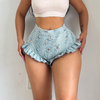 Women'S Fashion Sexy Ripped Frill Shorts