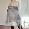 Women'S Fashion Casual Chiffon Printing Irregular Low Waist Skirt