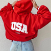 Women Casual Fashion Letter Printed Thickened Long Sleeve Hoodie