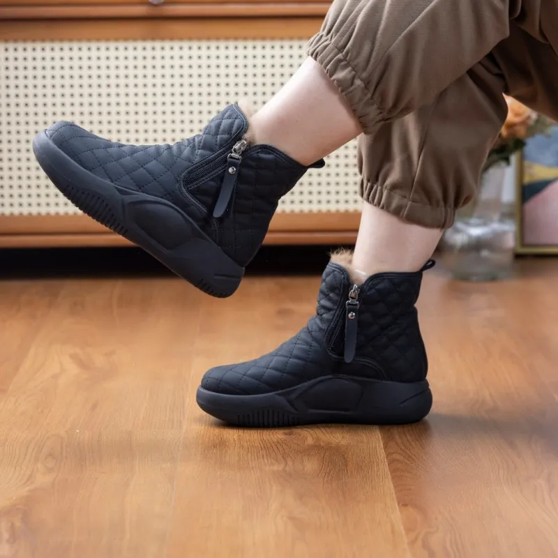 Women Fashion Thick-Soled Fleece-Lined Snow Boots