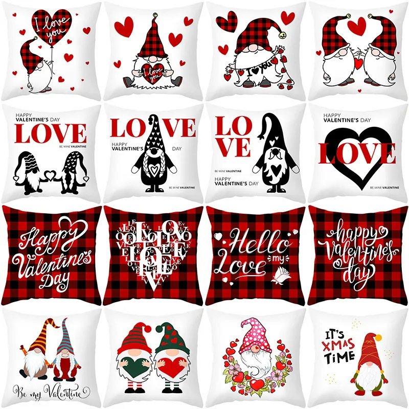 (Buy 1 Get 2) Cartoon Santa Claus Print Letter Pillowcase