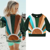 Kids Toddler Girls Boys Spring Autumn Fashion Casual Colorblock Round Neck Long Sleeve Sweatshirts