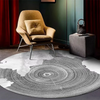 Living Room Simple Abstract Round Machine Washable Carpet