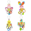 Cartoon Cute Baby Bed Pendant Animal Rattle With Teether Bb Ring Paper Plush Toy