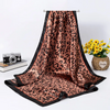 (Buy 1 Get 2) 90*90Cm Women'S Fashion Silky Satin Leopard Print Silk Scarf