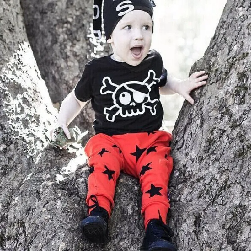 Children Kids Baby Fashion Girls Boys Casual Basics Star Pants