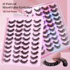 Women'S Natural Chemical Fiber Russian Volume Thick Artificial False Eyelashes 20 Pairs/Pack