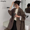 Women Casual Lapel Solid Color Loose Elegant Office Fashion Comfortable Blazer