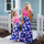 Fashion Summer Vacation Floral Printed Sleeveless Mother Daughter Maxi Dress