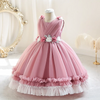 Kids Toddler Big Girls Casual Cute Party Flower Sleeveless Round Neck Tutu Princess Dress