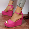 Women Fashion Casual Plus Size Open Toe Thick-Soled Platform Sandals