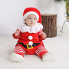 Kids Baby Girls Boys Autumn Winter Fashion Casual Cute Christmas Stripe Santa Claus Romper Set