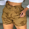 Women Fashion Casual Camouflage Printing Cargo Shorts