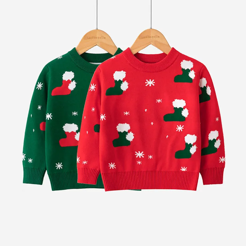 Kids Toddler Girls Boy Fashion Fall Winter Christmas Pullover Sweater