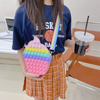 Kids Girls Fashion Sweet Candy Color Cartoon Strawberry Ice Cream Heart Shaped Silicone Mini Crossbody Bag