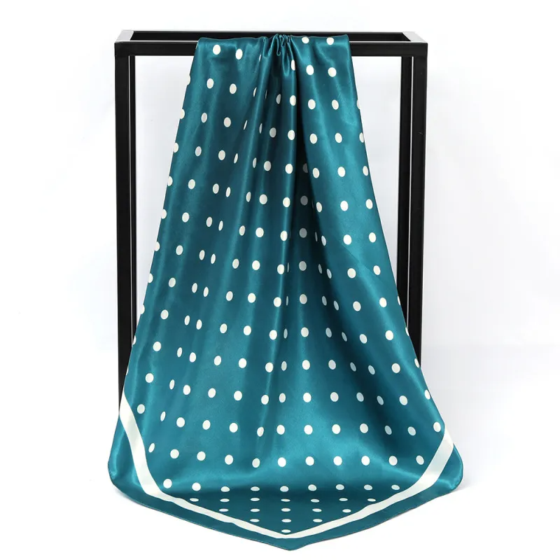 (Buy 1 Get 2) Women'S Fashion Polka Dot Printed Satin Imitation Silk Satin Scarf