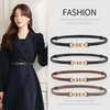 Women Retro Metal Buckle Adjustable Thin Belt