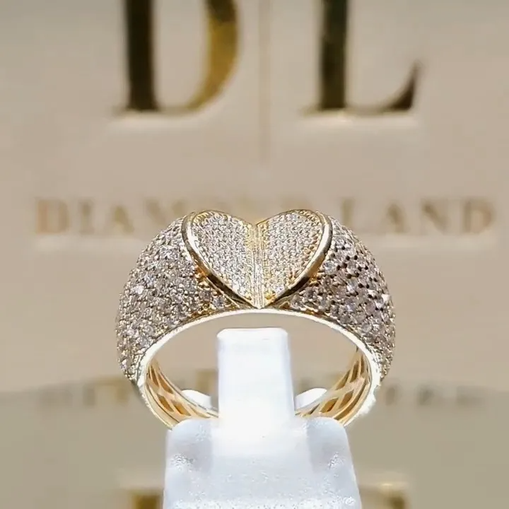(Buy 1 Get 2) Women Fashion Simple Half Open Heart Rhinestone Ring