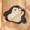 Kids Penguin Pattern Letter Printed Hooded Quilted Jacket