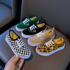 Kids Boys Girls Fashion Casual Playd Leopard Lace-Up Canvas Flat Sneakers Shoes