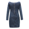 Women Long-Sleeve Off-Shoulder Denim Tight Dress