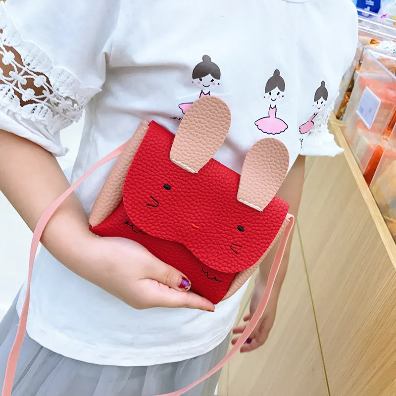 (Buy 1 Get 2) Kids Unisex Cute Casual Contrast Embroidered Bunny Mini Change Shoulder Crossbody Bag