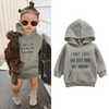 Kids Toddler Girls Boys Spring Autumn Fashion Casual Solid Color Letter Round Neck Long Sleeve Hoodies