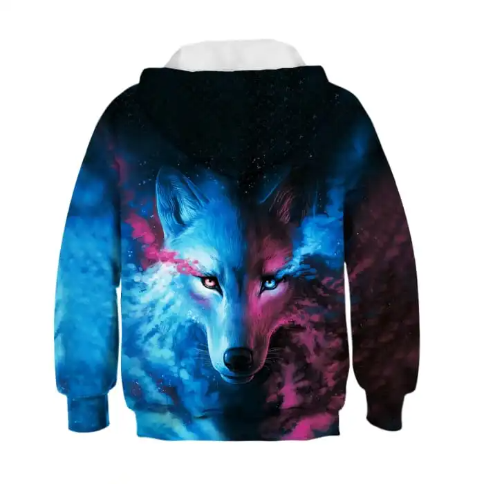 Kids Glowing Wolf Printed Sweatshirt