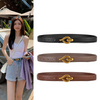 Women'S Casual Fashion Simple Retro Alloy Smooth Buckle Belt