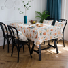 Rectangle Peach Printed Waterproof Tablecloth