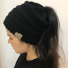 (Buy 1 Get 1) Women Winter Stretch Knitted Ponytail Hats