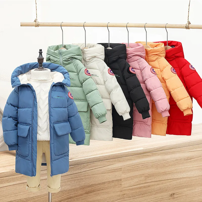 Kids Toddler Girls Boy Fashion Long Hooded Bubble Coat