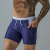 Men'S Casual Elastic Side Pocket Drawstring Swim Shorts