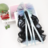 ( Buy 1 Get 2 ) Kids Girls Fashion Cute Sweet Party Bow Hair Band Solid Color Wig Defense