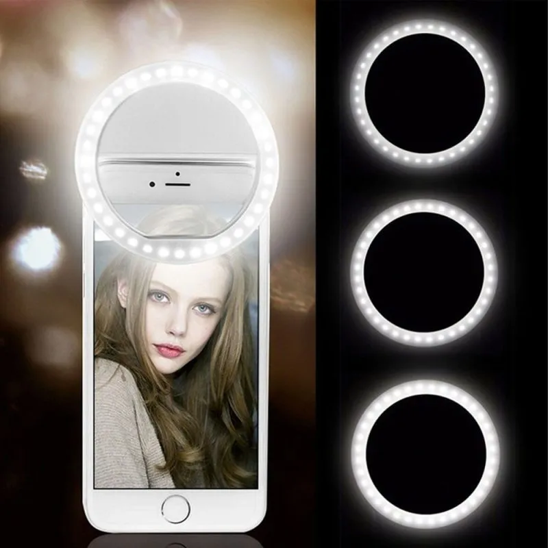 (Buy 1 Get 2) Mobile Phone Selfie Fill Light USB Rechargeable Circular LED Light