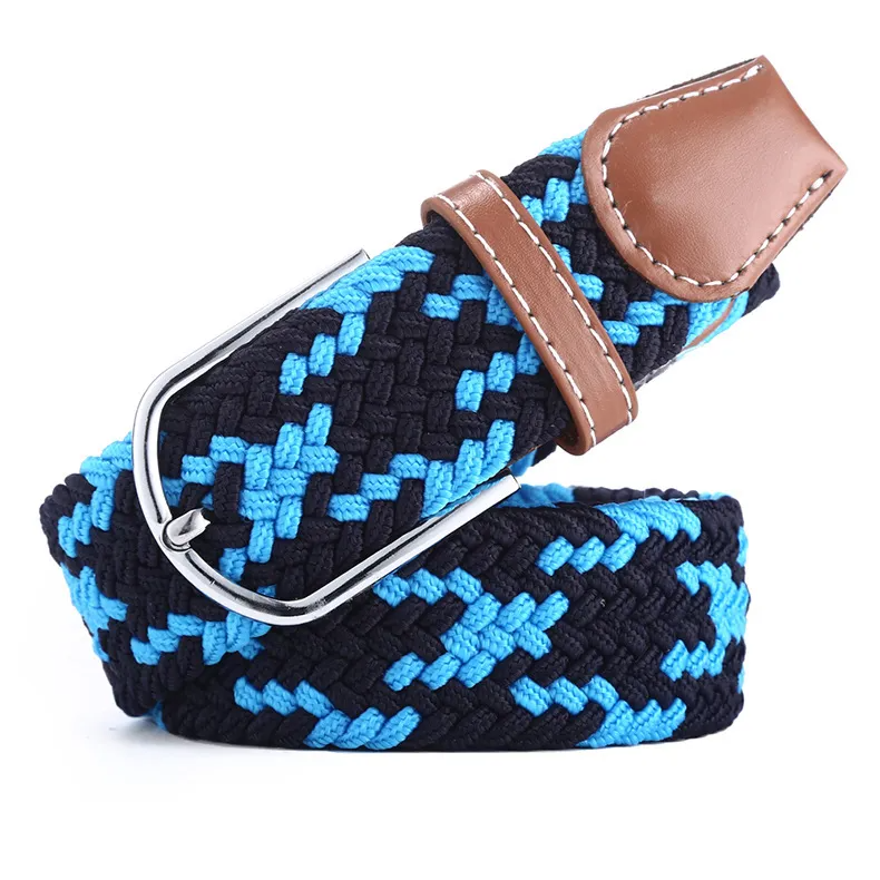 Unisex Stretch Elastic Braided Canvas Belt