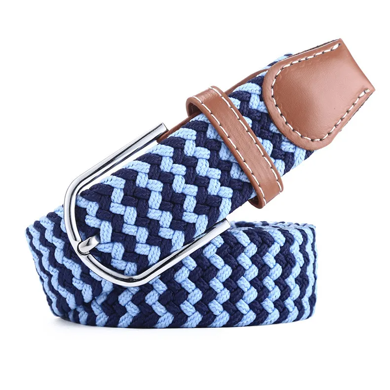 Unisex Stretch Elastic Braided Canvas Belt