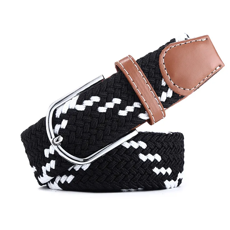 Unisex Stretch Elastic Braided Canvas Belt