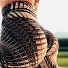 New Spider Web Print High-Waisted Elastic Sports Leggings Pants