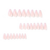 ( Buy 1 Get 2 ) Women Fashion White Powder Stitching Beveled Double Glitter Powder Line Wearable False Nails