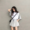 Women Casual Summer Color Blocking Short Sleeve T-Shirt And Loose Shorts Set