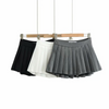 Women Fashion Solid Color Anti-Light Pleated Skirt