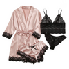 Women'S Sexy Suspender Pajamas Pajamas Four Piece Set