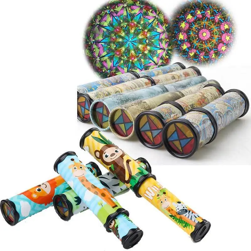 Kids Scalable Rotation Kaleidoscope Magic Changeful Adjustable Fancy Colored World Toy